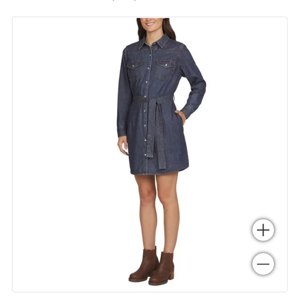 New‎ Wrangler Women's Denim Dress M dark blue western